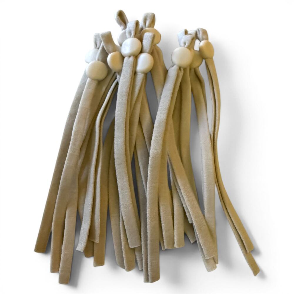 Beige Elastic Adjustable Pull Tab Crafting Masks Sewing Lot Of 14